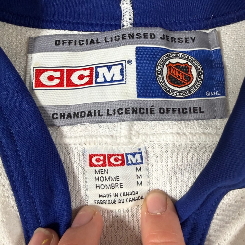 Toronto Maple Leafs Jersey Mens Medium White Vintage 90s NHL Hockey CCM Blank - Picture 4 of 12